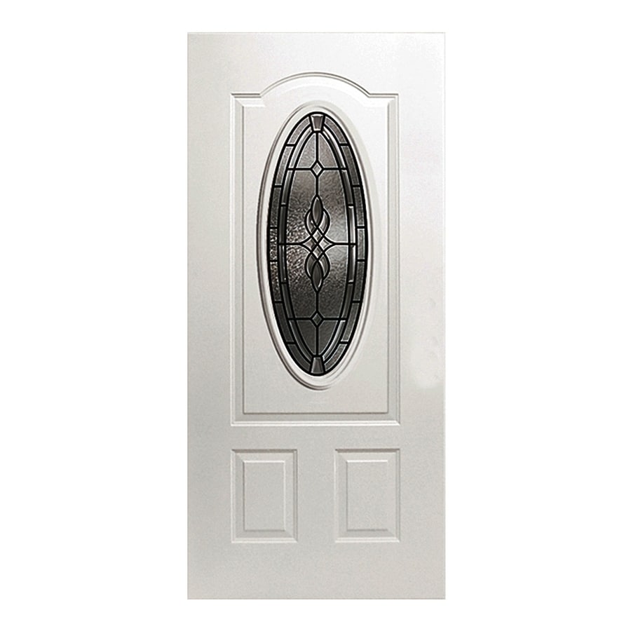 ReliaBilt 371/4"W 3/4 Oval Fiberglass Entry Door Unit at