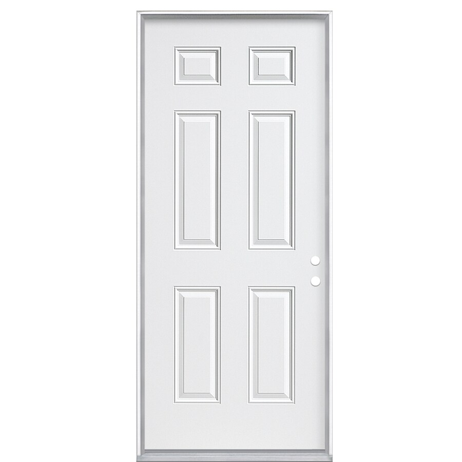 Reliabilt Left Hand Inswing Primed Steel Prehung Entry Door With