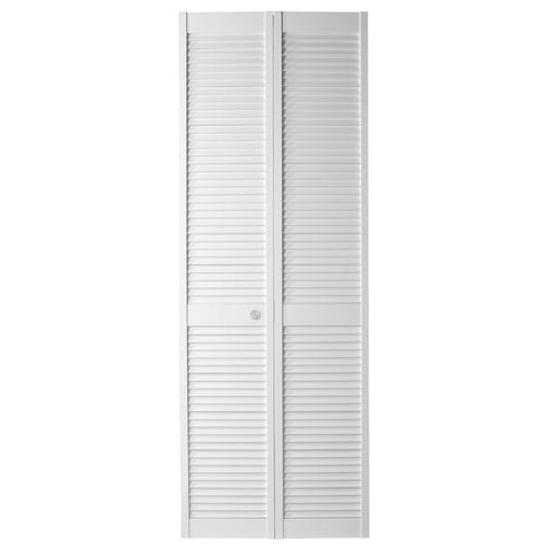 Masonite Traditional White Louver Wood Pine Bifold Door Hardware