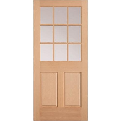 Masonite Half Lite Clear Glass Universal Reversible Wood Slab Entry Door Solid Core Common 32 In X 80 In Actual 32 In X 80 In At Lowes Com