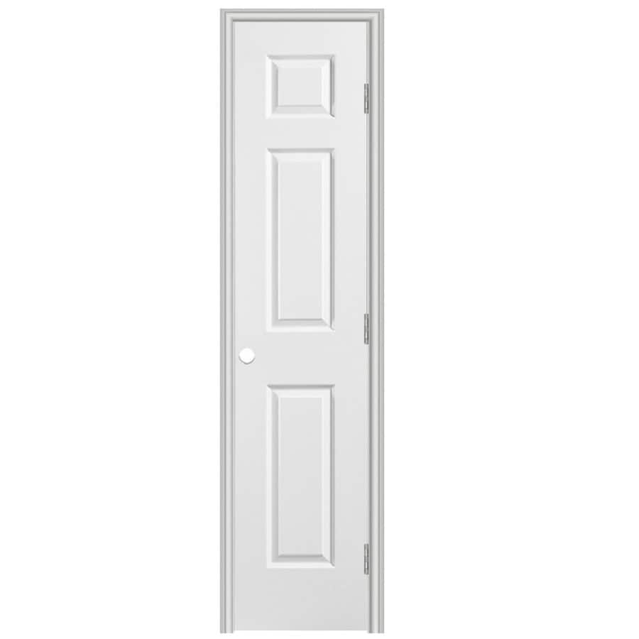 Traditional Primed 6 Panel Hollow Core Molded Composite Pre Hung Door Common 18 In X 80 In Actual 19 5 In X 81 5 In