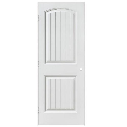 Masonite Cheyenne (Primed) 2Panel Round Top Plank Hollow Core Molded