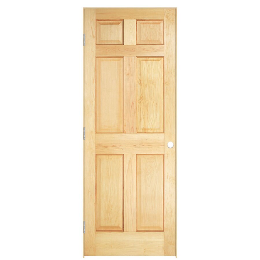 Masonite Traditional Unfinished 6 Panel Solid Core Wood Pine Pre