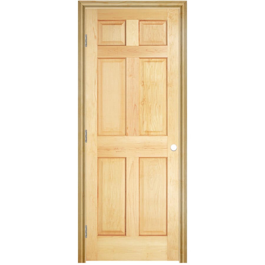 Masonite Traditional Unfinished 6 Panel Solid Core Wood Pine Pre