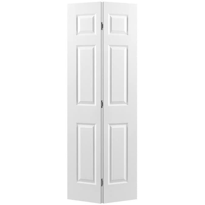 Masonite Traditional 32 In X 80 In 6 Panel Molded Composite Bifold Door Hardware Included In The Closet Doors Department At Lowes Com