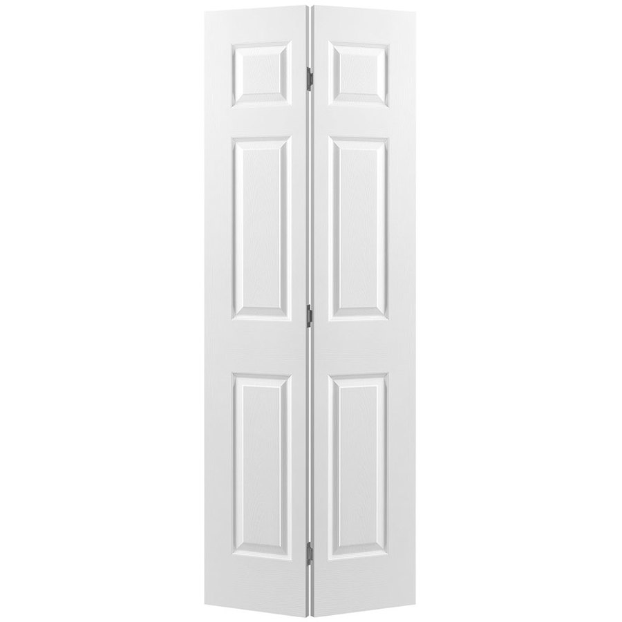 Hollow Core 6 Panel Bi Fold Closet Interior Door Common 24 In X 78 In Actual 23 5 In X 77 In