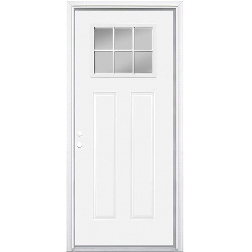 Masonite Craftsman External Grille Right Hand Inswing Primed Steel