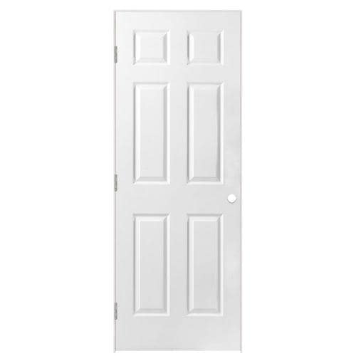 Masonite Traditional 30-in X 78-in 6-Panel Solid Core Primed Molded ...