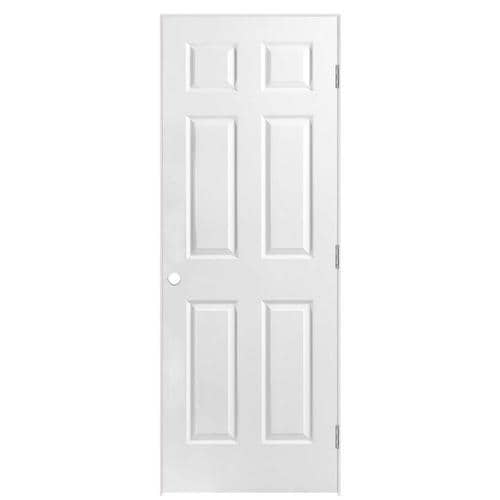 Masonite Traditional 30-in x 78-in 6-Panel Solid Core Primed Molded