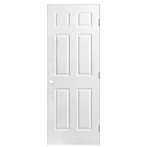 Masonite Traditional 30-in x 78-in 6-Panel Solid Core Primed Molded