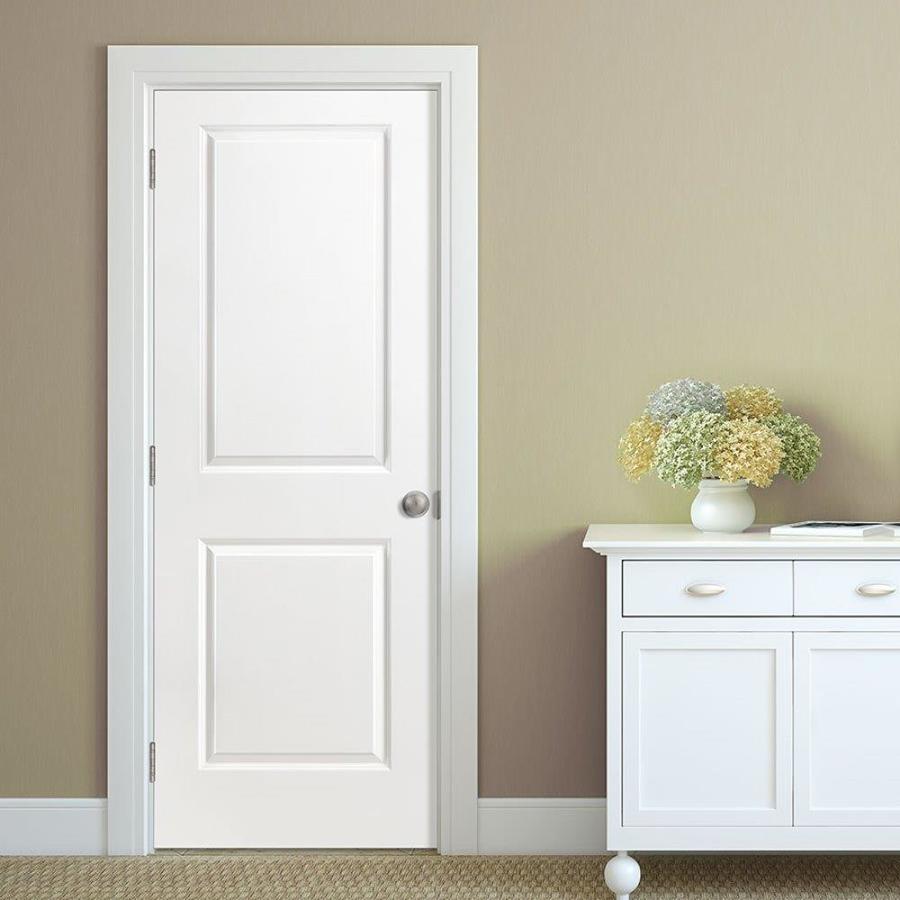 Masonite Traditional 24-in x 80-in 2-Panel Square Hollow Core Primed ...