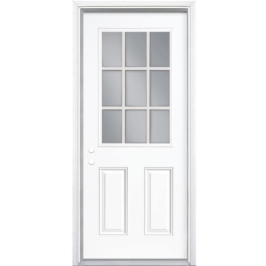 Masonite Half Lite External Grille Right Hand Inswing Primed Steel