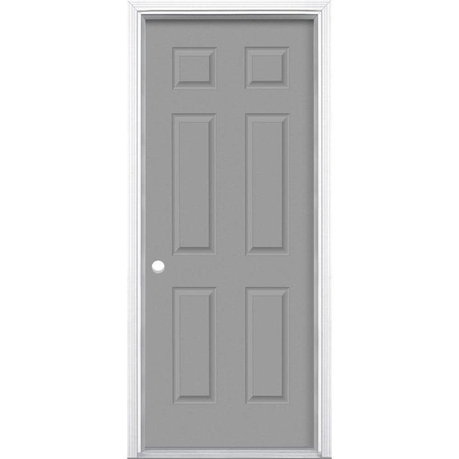 Masonite RightHand Inswing Primed Steel Prehung Entry Door with