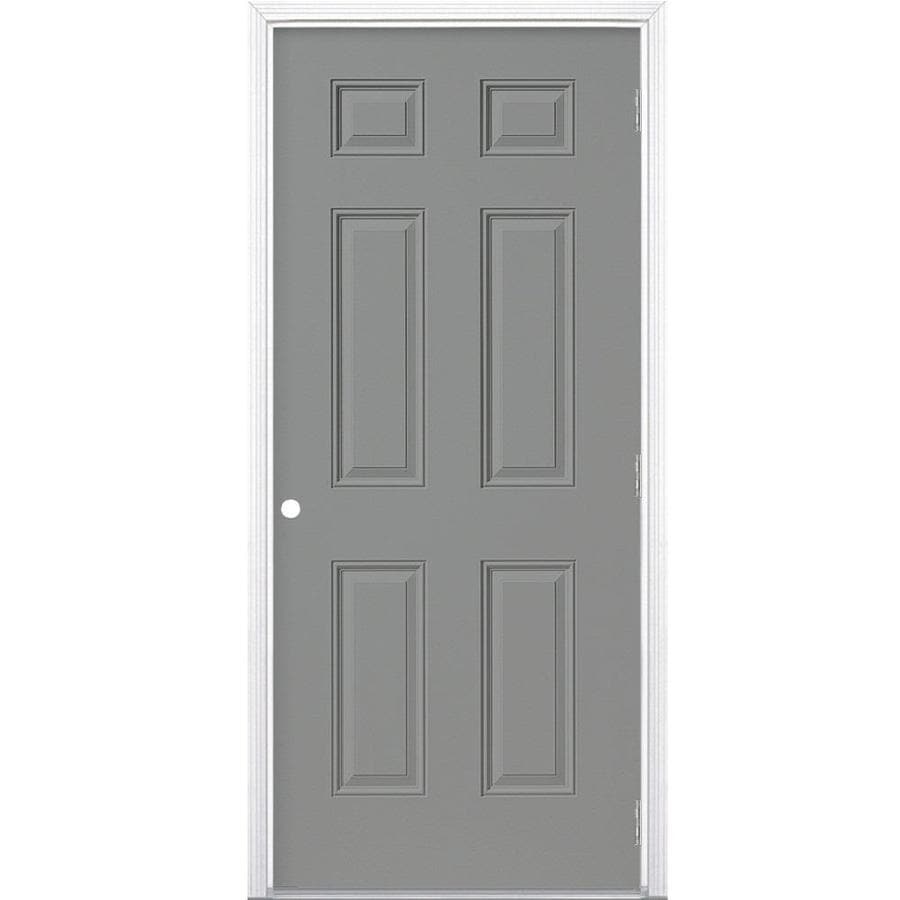 Masonite Left Hand Outswing Primed Steel Prehung Entry Door