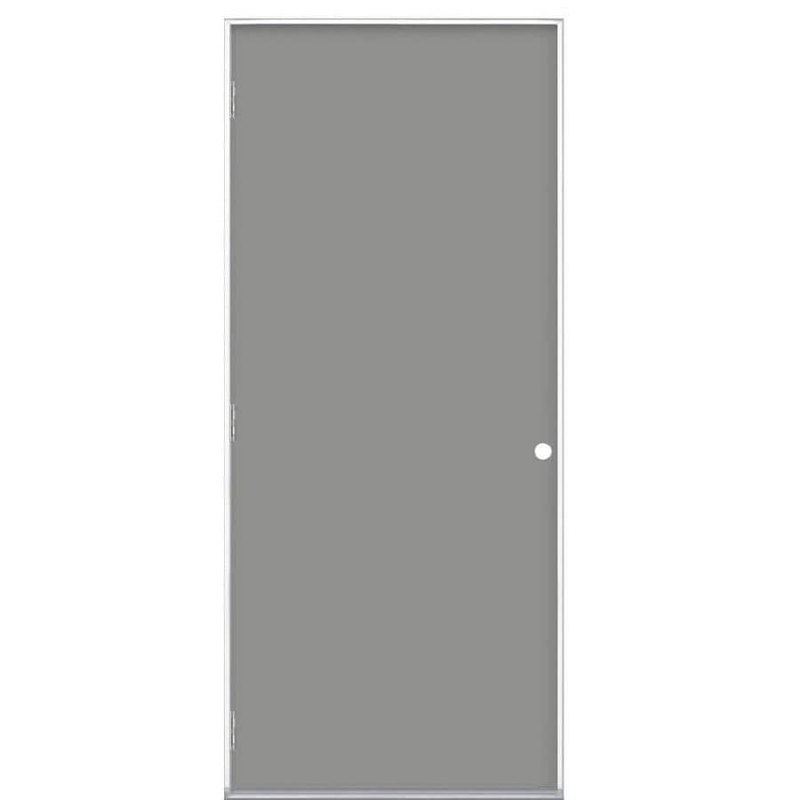 Masonite Right Hand Outswing Primed Steel Prehung Entry Door With