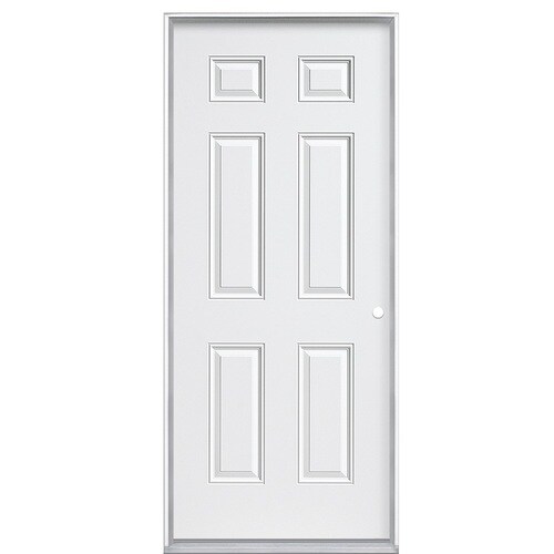 Masonite Left Hand Inswing Primed Steel Prehung Entry Door With