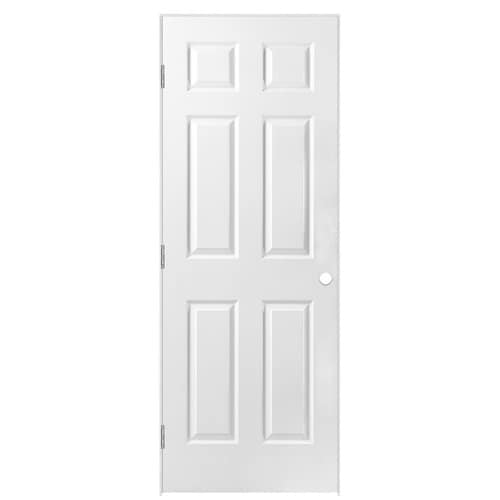 Masonite Traditional 26-in x 80-in 6-Panel Hollow Core Primed Molded