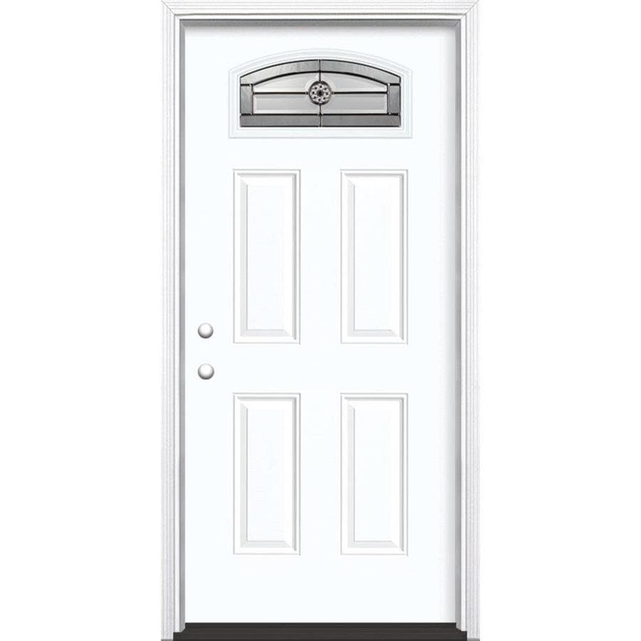 Masonite 1 4 Lite Decorative Glass Right Hand Inswing Arctic White