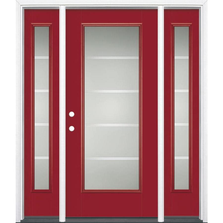Masonite Crosslines Full Lite Decorative Glass Right Hand Inswing