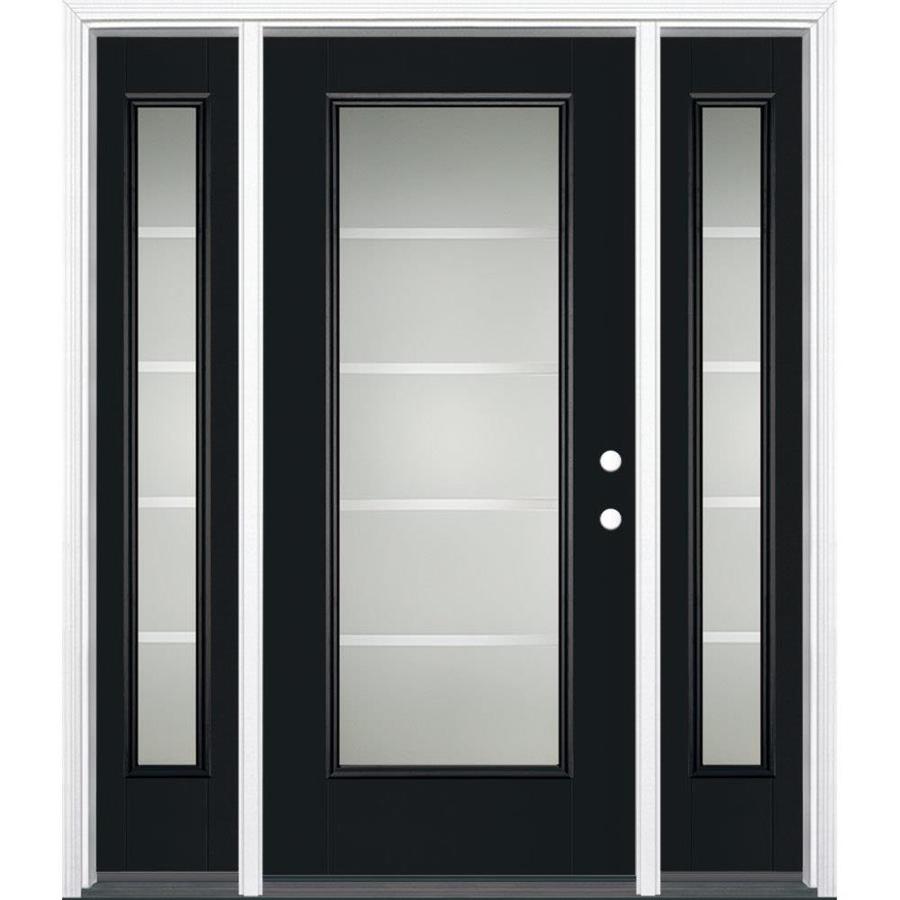 Masonite Crosslines Full Lite Decorative Glass Left Hand Inswing