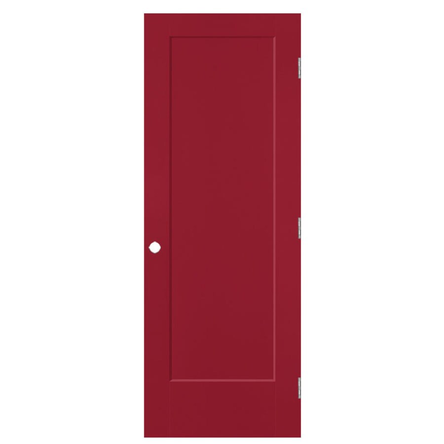 Masonite Lincoln Park Barn Red 1-Panel Square Hollow Core Molded ...