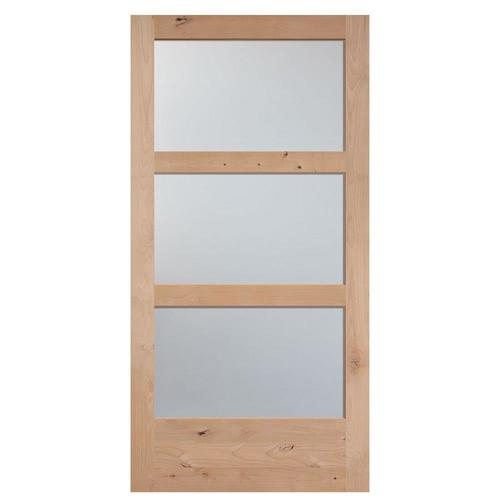 Masonite 42in x 84in Natural Frosted Glass Unfinished Knotty Alder