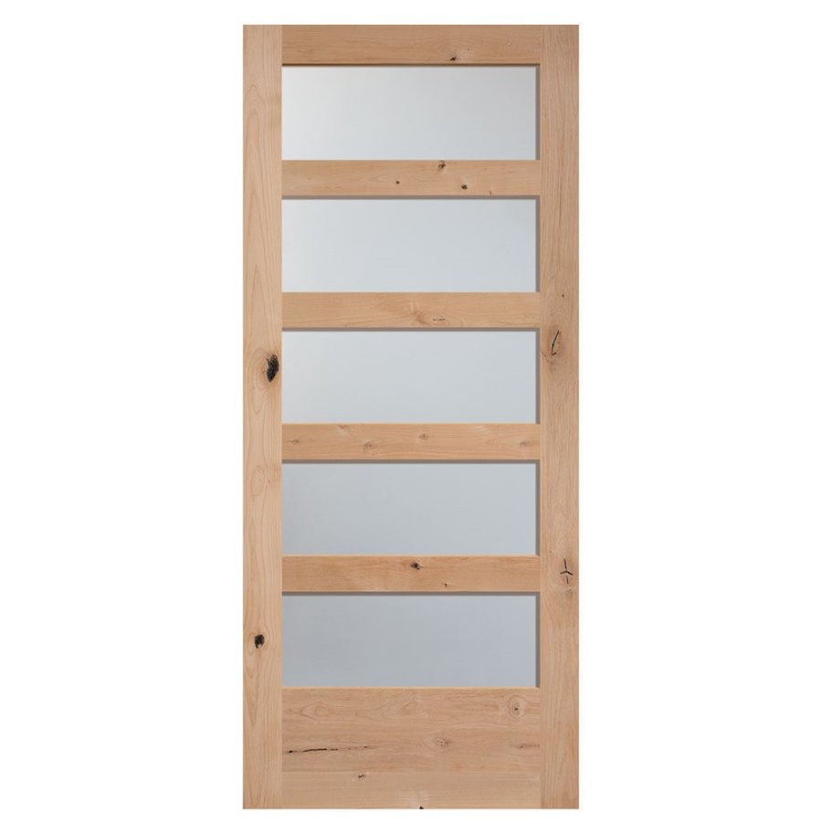 Masonite Unfinished Wood Knotty Alder Barn Door 36in x 84in