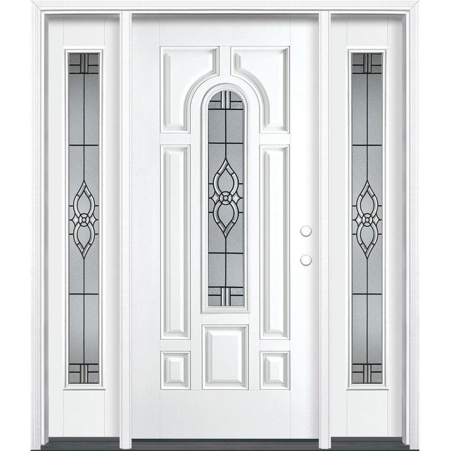 Masonite Calista Oval Lite Decorative Glass Left Hand Inswing