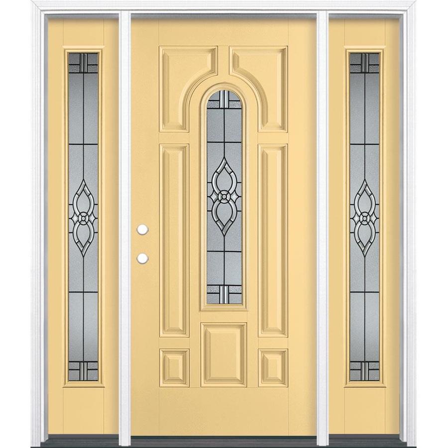 Yellow Decorative glass Entry Doors at