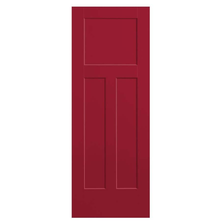 Masonite Slab Doors Barn Red 3 Panel Craftsman Solid Core