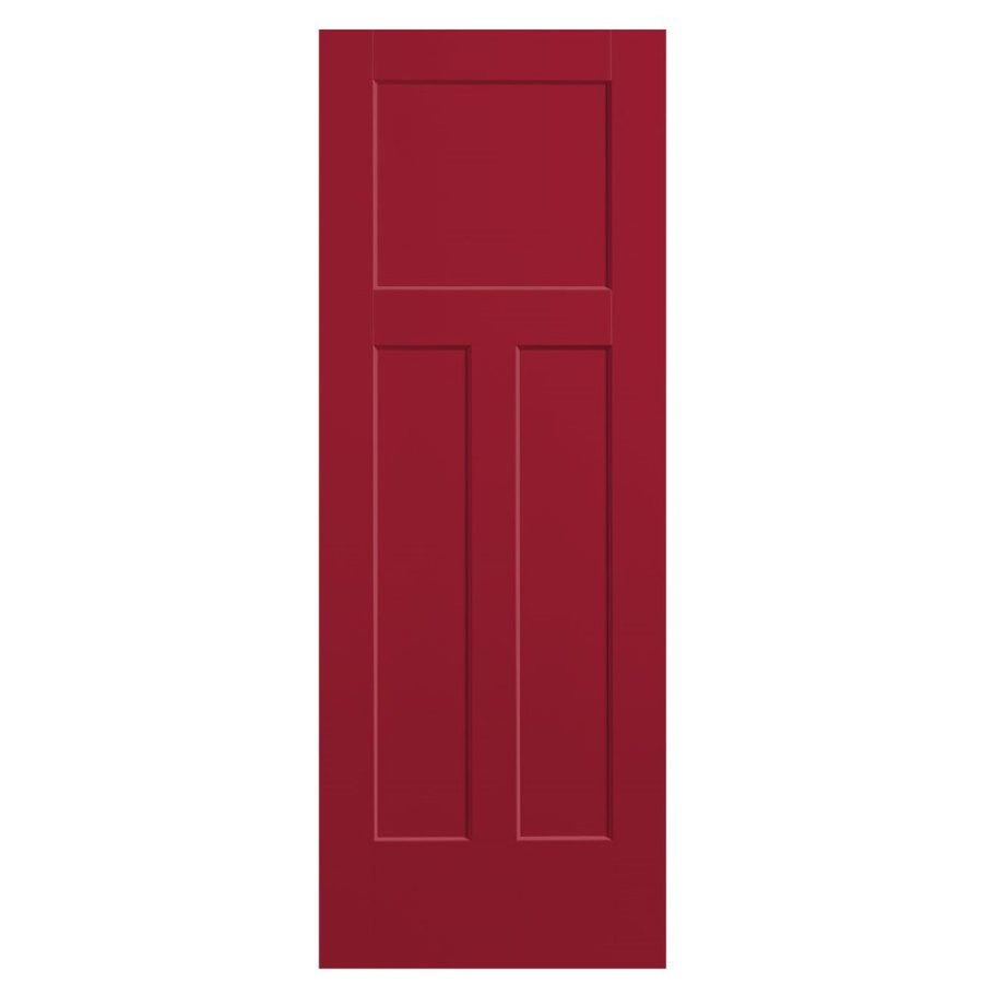 Masonite Slab Doors Barn Red 3 Panel Craftsman Solid Core Molded