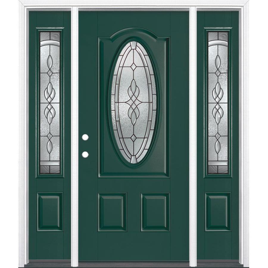 Masonite Hampton Oval Lite Decorative Glass RightHand Inswing