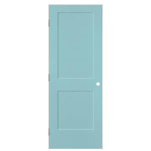 Masonite Logan 28in x 80in Sea Mist 2Panel Square Solid Core