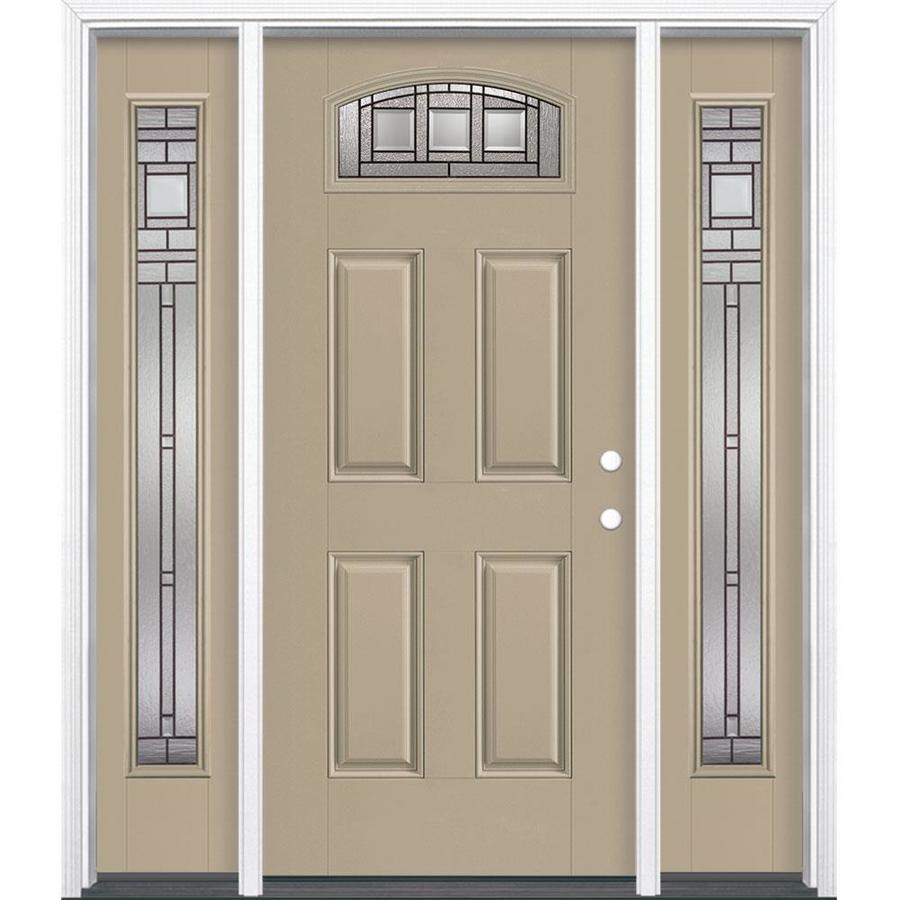 Masonite Craftsman 1/4 Lite Decorative Glass LeftHand Inswing Sandy