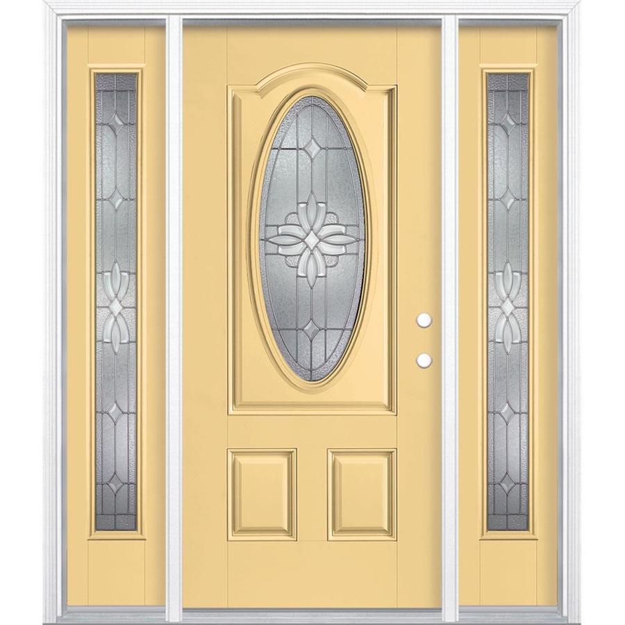 Masonite Laurel Oval Lite Decorative Glass LeftHand Inswing Cabana