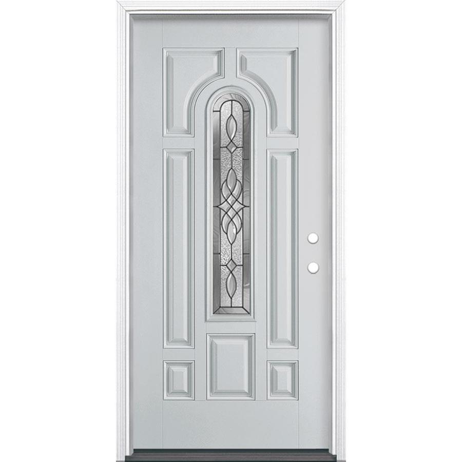 Masonite Hampton Center Arch Lite Decorative Glass Left Hand