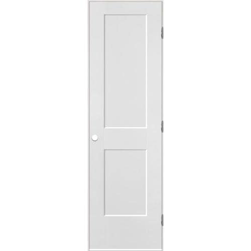 Masonite Logan 24-in X 80-in Primed White 2-Panel Square Hollow Core ...