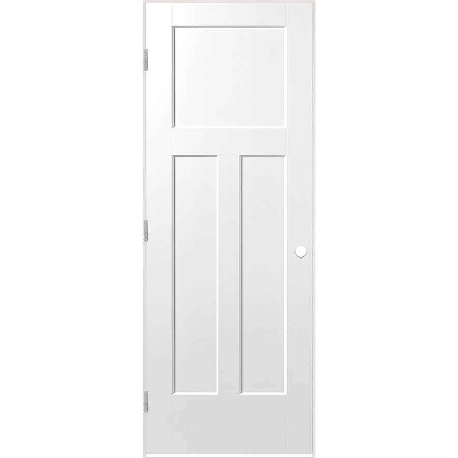 Masonite PreHung Door 30in x 80in Primed White 3Panel Craftsman