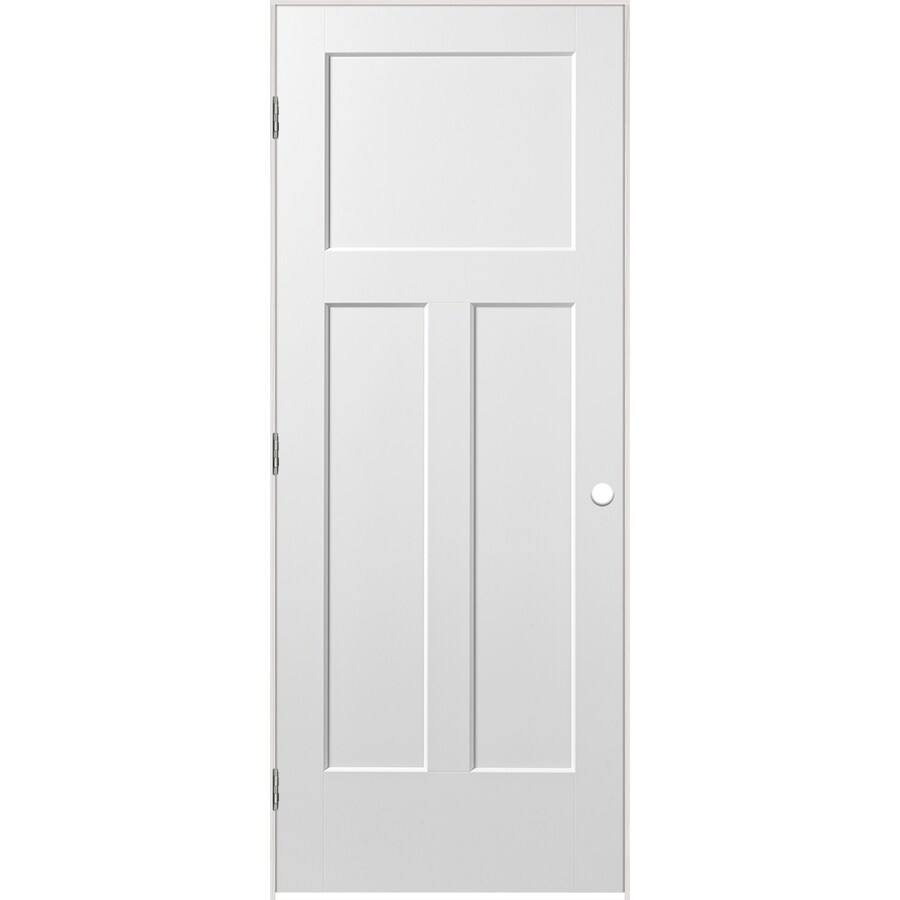 Masonite Heritage Primed White 3Panel Craftsman Solid Core Molded