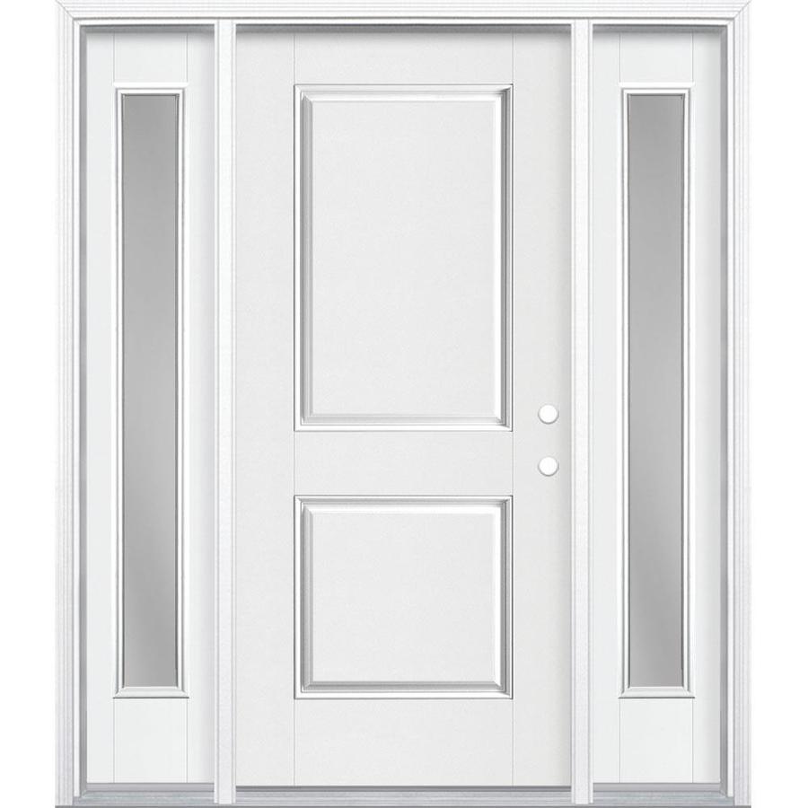 Masonite Clear Glass Left Hand Inswing Arctic White Painted