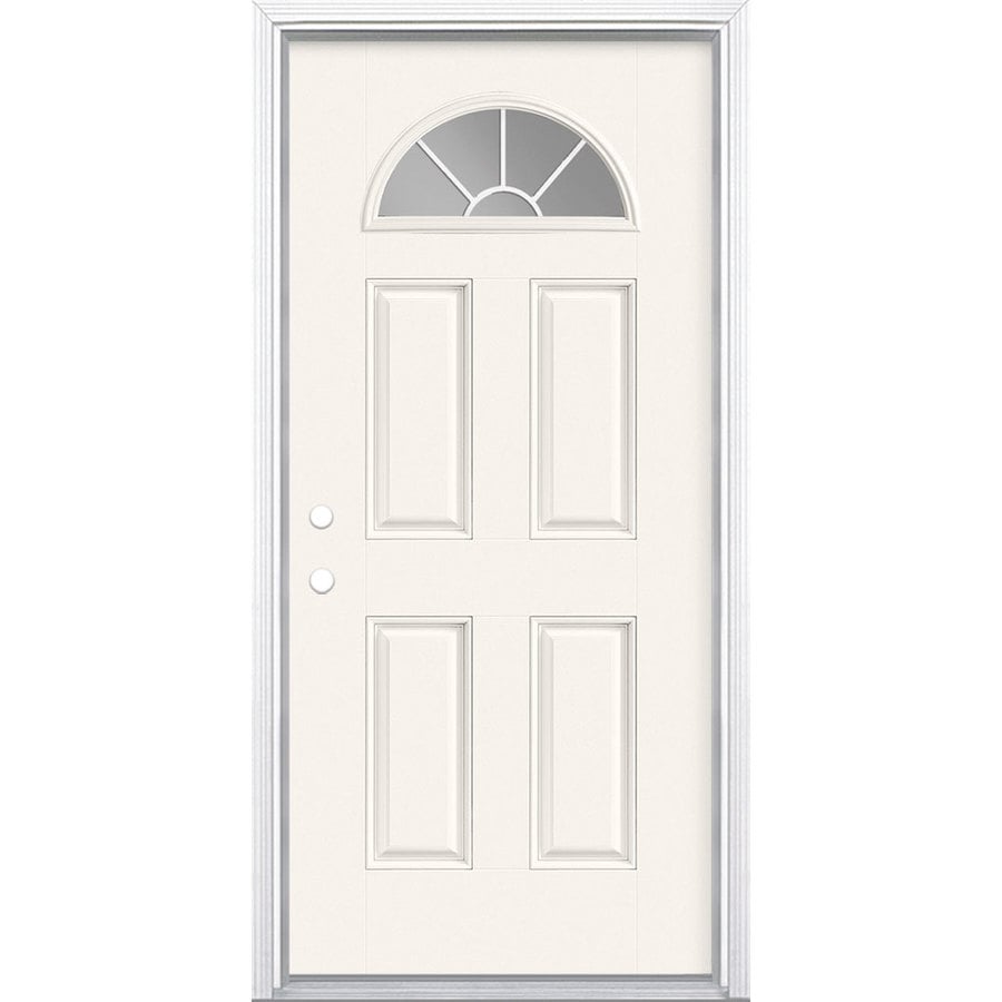 Masonite 1 4 Lite External Grille Right Hand Inswing Arctic White