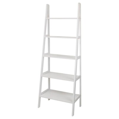 Casual Home Ladder White Wood 5 Shelf Ladder Bookcase At Lowes Com