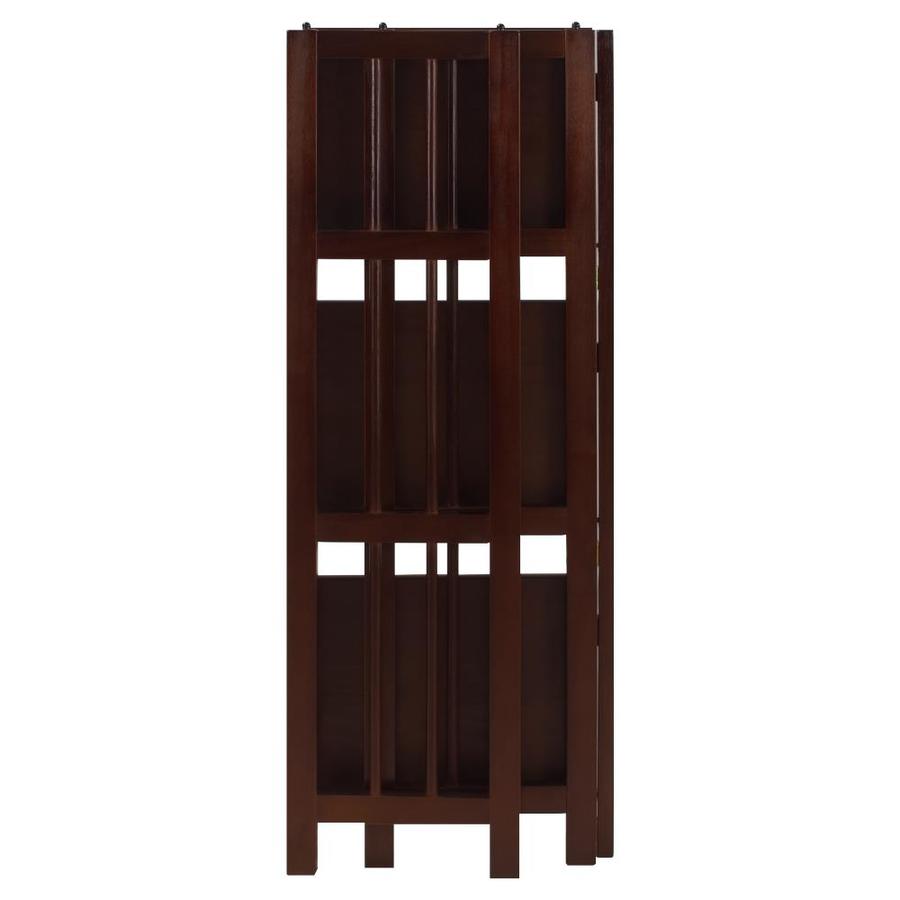 Casual Home 3 Shelf Folding Bookcase 14 In Wide Walnut At Lowes Casual Home 3 Shelf Folding Bookcase 14 In Wide Walnut