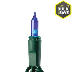 Holiday Living 100-Count 20.62-ft Blue Incandescent Plug-In Christmas String Lights
