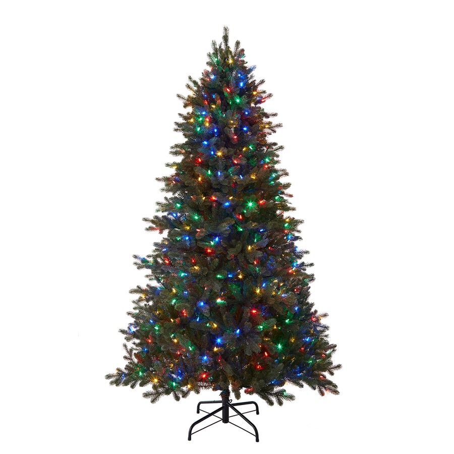 Shop Holiday Living 7.5-ft Pre-Lit Frasier Fir Artificial Christmas ...