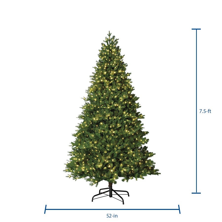 Holiday Living 7.5-ft Pre-Lit Crystal Artificial Christmas Tree with ...