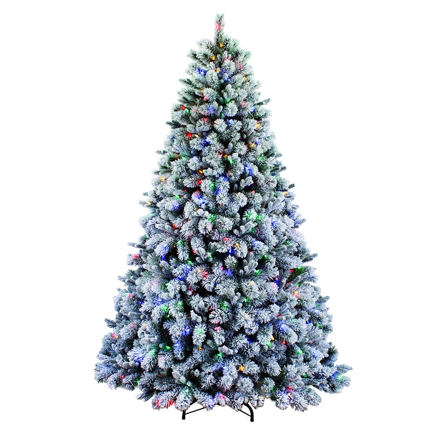 Holiday Living 7.5ft Prelit Albany Pine Flocked Artificial Christmas