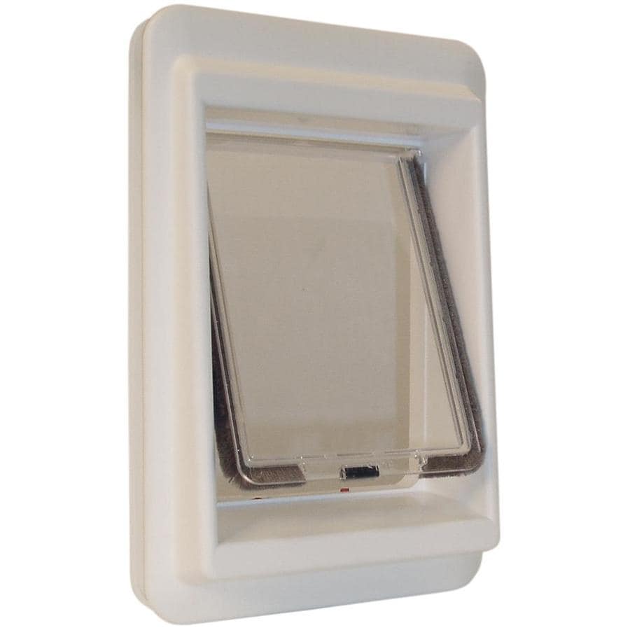 Ideal Pet Products E Cat Flap Small Cream Plastic Pet Door