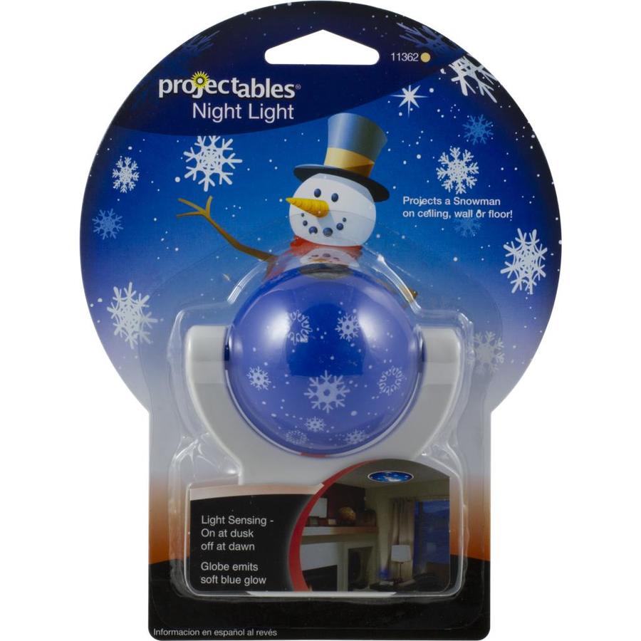 Projectables Snowman Projectable White And Blue Led Night Light