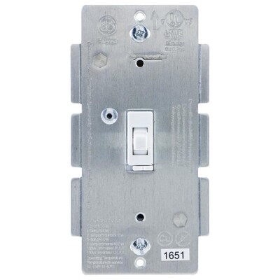 Z Wave 1 Switch 100 Watt Single Pole White Indoor Framed Toggle Dimmer Z Wave 1 Switch 100 Watt Single Pole White Indoor Framed Toggle Dimmer